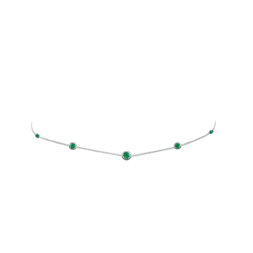 Logan Hollowell 5 Emerald Orbit Bezel Choker